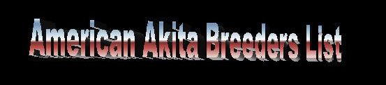 Akita Breederlist